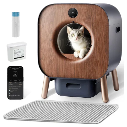 Bac à litière automatique connectée pour chat