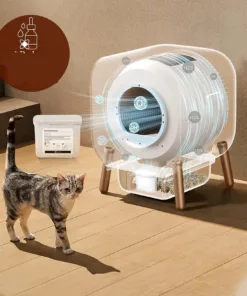 Bac à litière automatique connectée pour chat