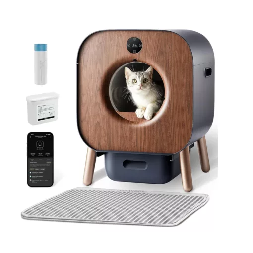Bac à litière automatique connectée pour chat