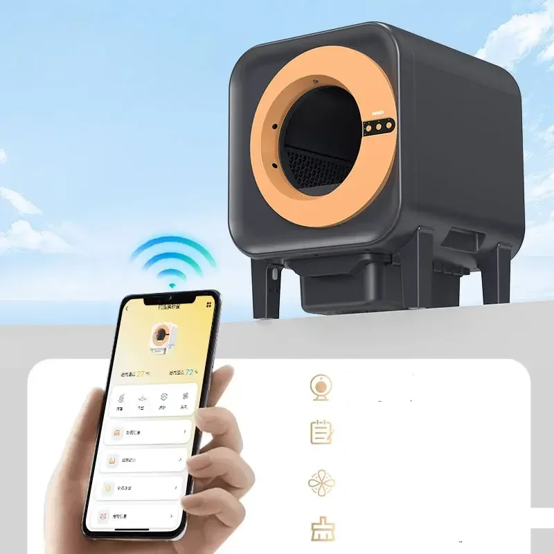 Litière automatique avec caméra intégrée