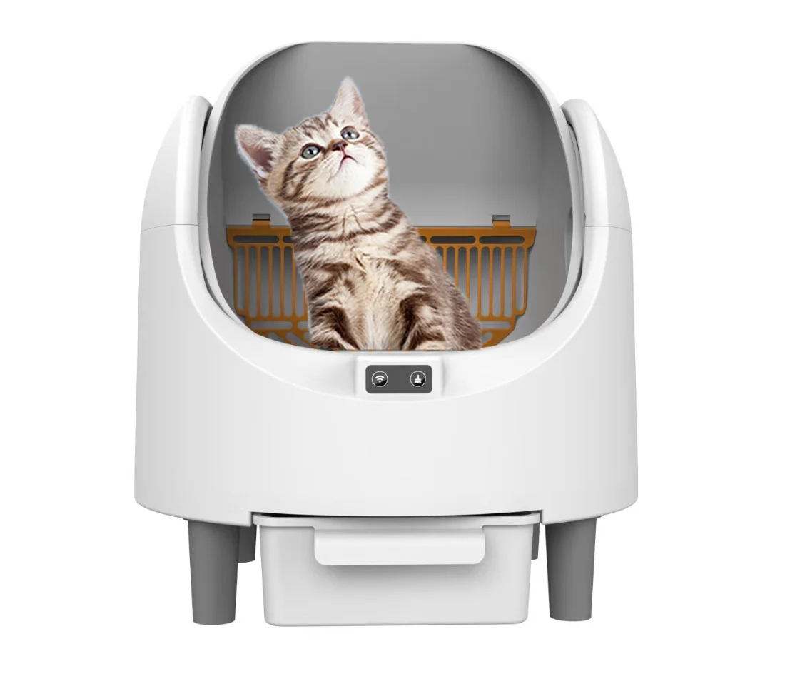 Litière automatique connectée pour chat 68L