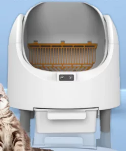 Litière automatique connectée pour chat 68L