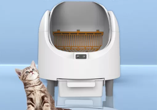 Litière automatique connectée pour chat 68L