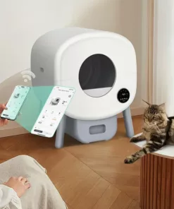 Litière automatique blanc