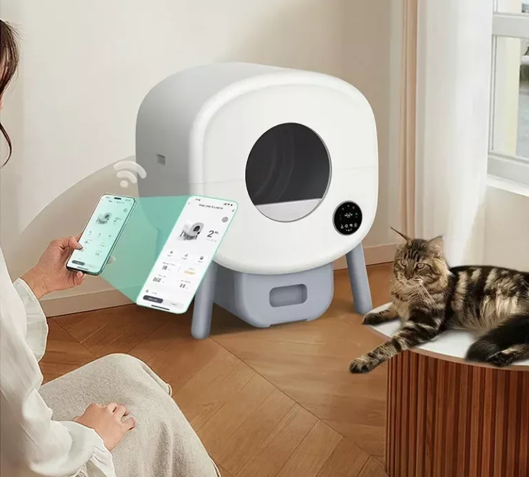 Litière automatique blanc