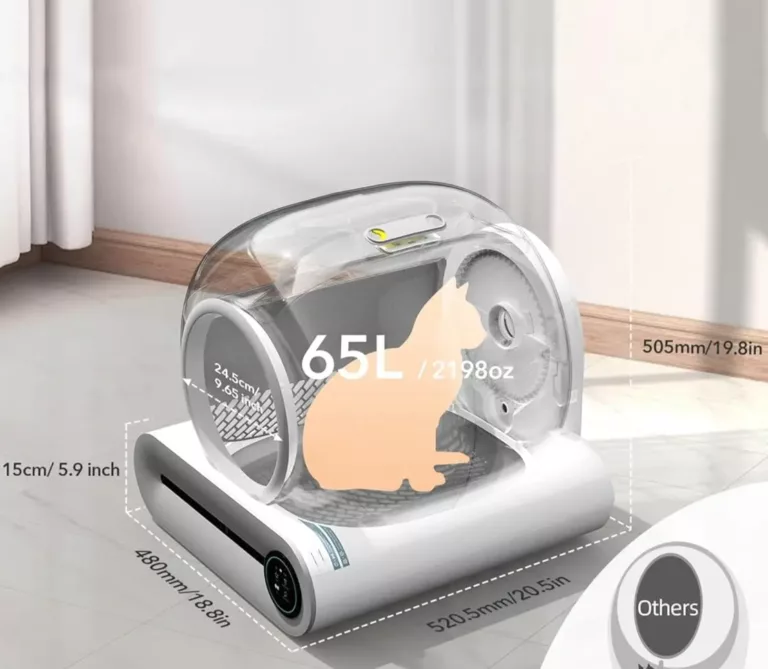 Litière automatique pour chat 65L