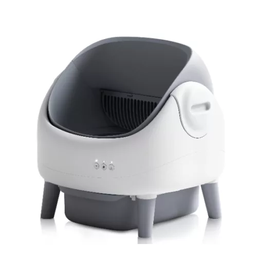Litière automatique pour chat avec design ouvert