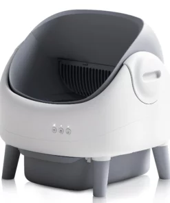 Litière automatique pour chat avec design ouvert