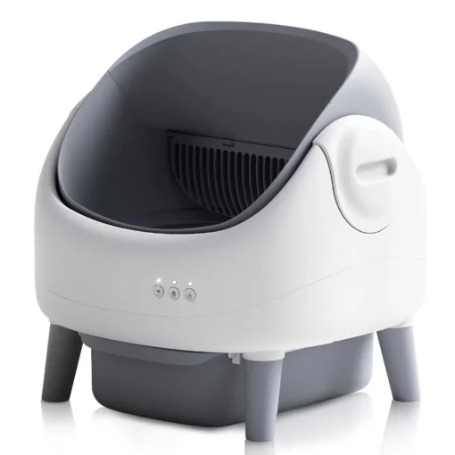 Litière automatique pour chat avec design ouvert